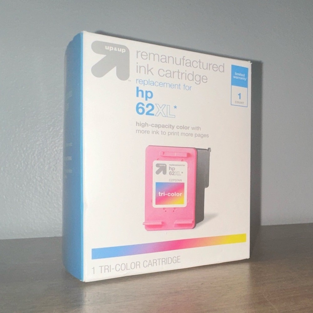 Ink Cartridge 1 Count Replacement for HP 62XL Color